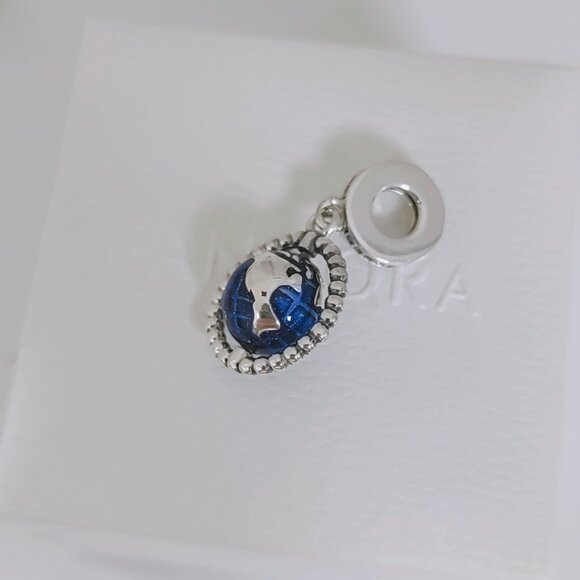 Pandora Spinning Globe Dangle Charm S925 Sterling Silver with box - Picture 3 of 7